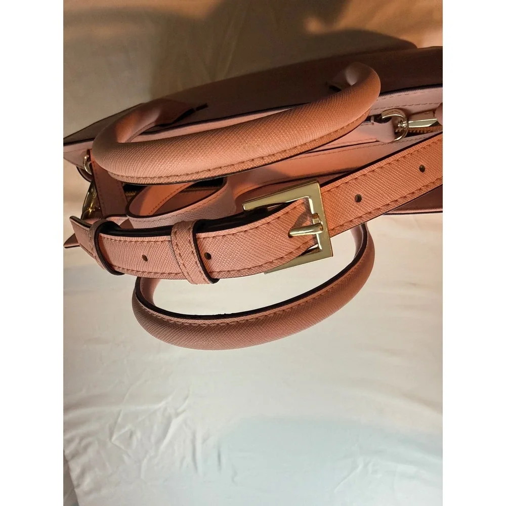 Kate‎ Spade Pink Saffiano Leather Satchel Crossbody Bag Dust Bag #mc